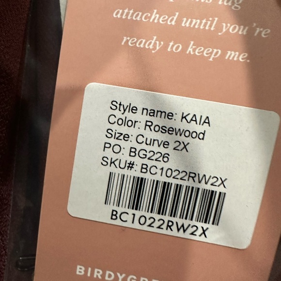 Birdy Grey KAIA DRESS CHIFFON ROSEWOOD CURVE 2X NEW NWT BRIDESMAID WEDDING - Picture 6 of 6